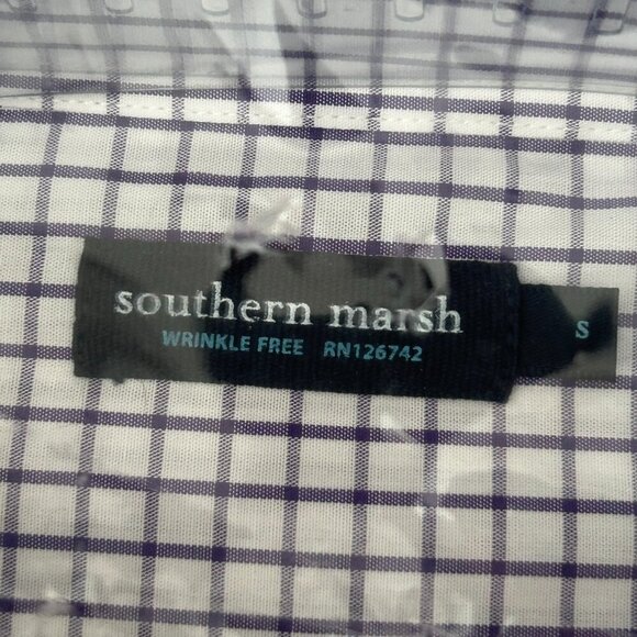 NWT Southern Marsh Tattersall Long Sleeve Button Down Shirt Size Small Preppy - Picture 4 of 7